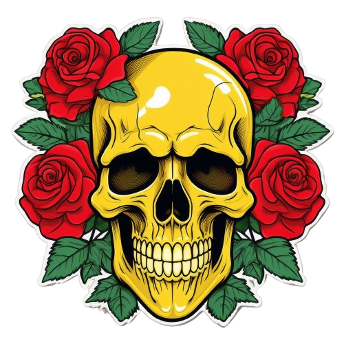 Kinder T-Shirt Skull with Roses