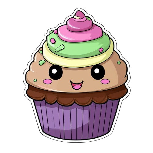 Kinder T-Shirt Cute Kawai Choco Cake