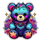Kinder T-Shirt Comic Gothic Teddy Bear
