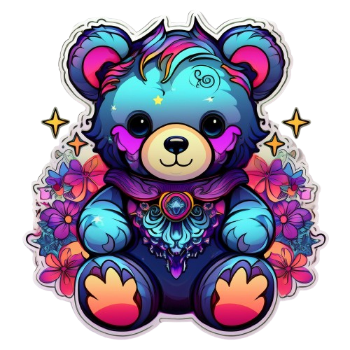 Kinder T-Shirt Comic Gothic Teddy Bear