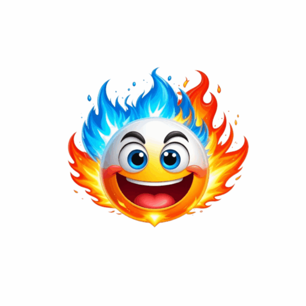 Kinder T-Shirt Comic Fireball mit Gesicht