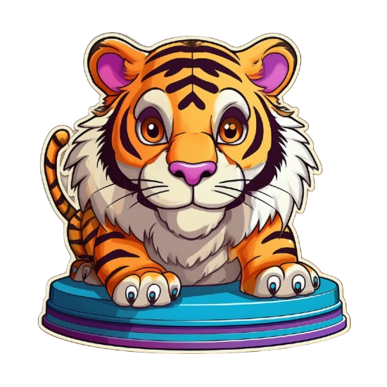 Baby- Body Set 3teilig Zirkus Tiger auf Podest
