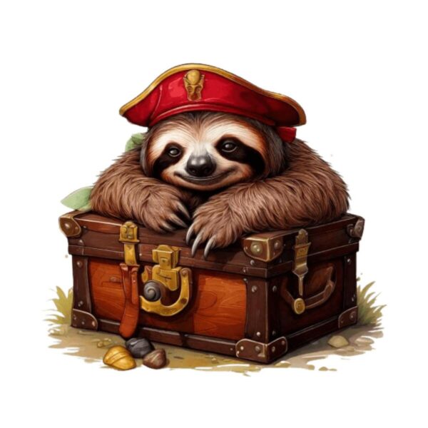Turnbeutel Comic Pirat Sloth