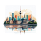 Kinder T-Shirt Moderne Skyline der Stadt 2