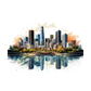 Kinder T-Shirt Moderne Skyline der Stadt 3