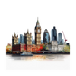 Kinder T-Shirt Moderne Skyline der Stadt 10