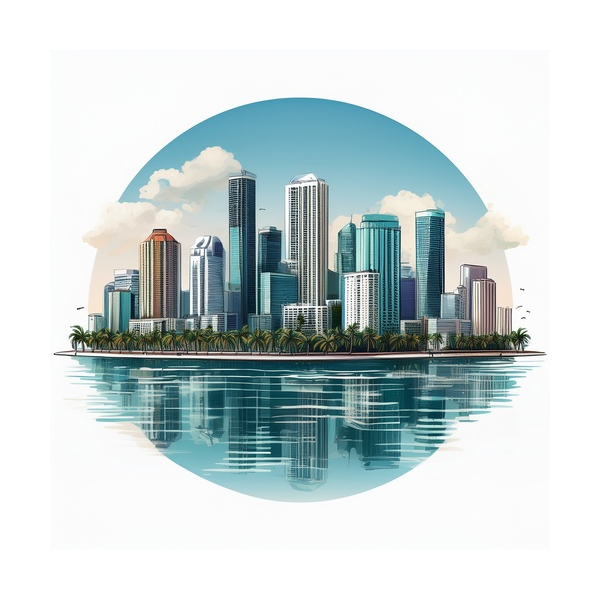 Kinder T-Shirt Moderne Skyline der Stadt 13