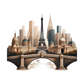Kinder T-Shirt Moderne Skyline der Stadt 15