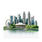 Kinder T-Shirt Moderne Skyline der Stadt 17