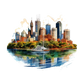 Kinder T-Shirt Moderne Skyline der Stadt 18