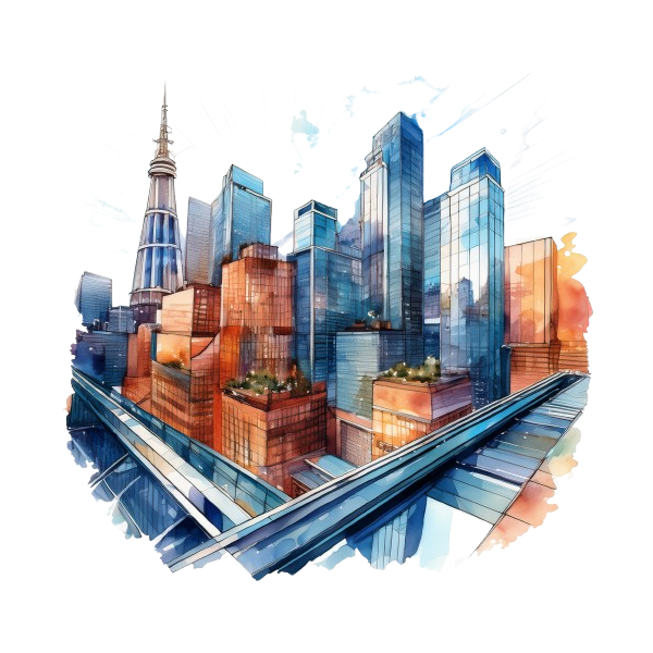 Kinder T-Shirt Moderne Skyline der Stadt 20