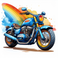 Turnbeutel Blaues Sport-Motorrad