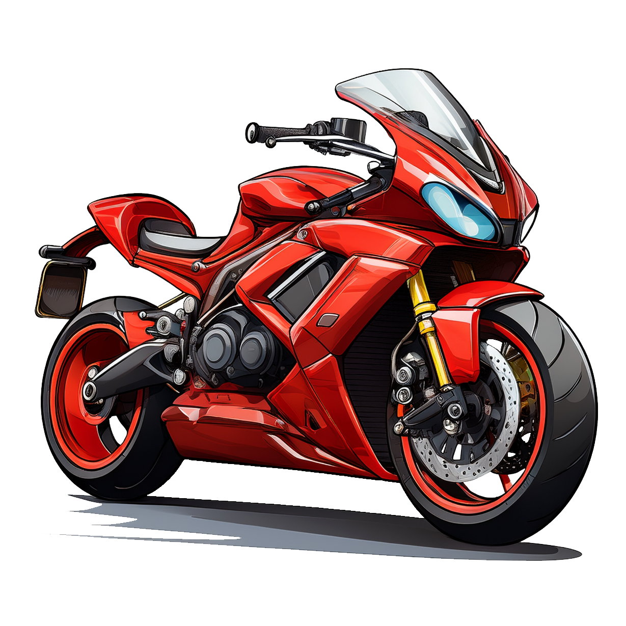 Schulrucksack-Set rotes Sport Motorrad