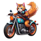 Turnbeutel Katze auf Motorrad 2
