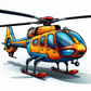 Schulrucksack-Set Cartoon Hubschrauber