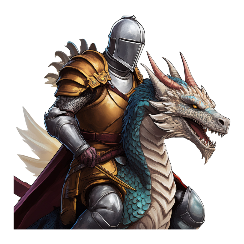 Schulrucksack-Set Ritter auf Drachen