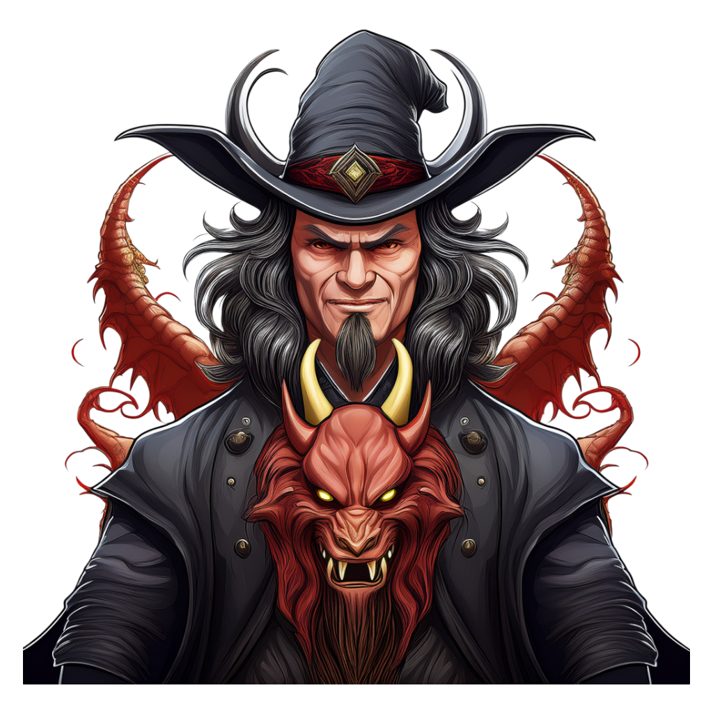 Schulrucksack-Set Magier mit Demon