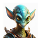 Kinder T-Shirt Mythischer Alien