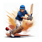 Kinder T-Shirt Cricket Spieler