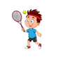 Kinder T-Shirt Junge spielt Tennis 2