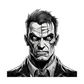 Kinder T-Shirt Black and White Frankenstein