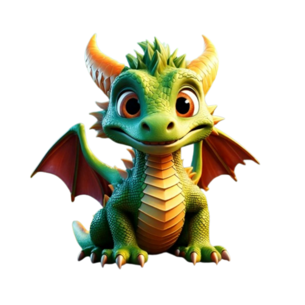 Schulrucksack-Set niedlicher Cartoon Drache