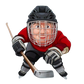 Kinder T-Shirt Cartoon Hockey Goalie