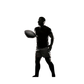 Kinder T-Shirt Rugbyspieler Silhouette