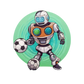 Kinder T-Shirt Fussball-Roboter
