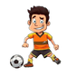 Kinder T-Shirt Comic Fussballspieler
