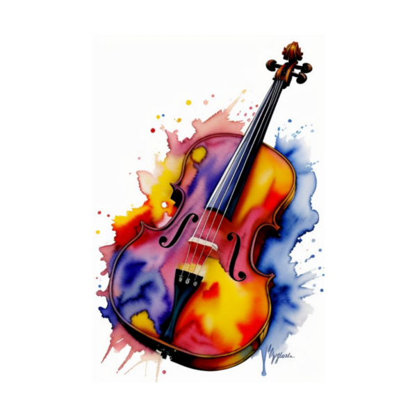Kinder T-Shirt Watercolor Geige