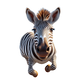 Kinder T-Shirt Süsses Zebra Springt nach Vorne