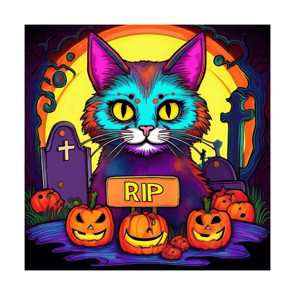 Kinder T-Shirt Psychodelic Halloween