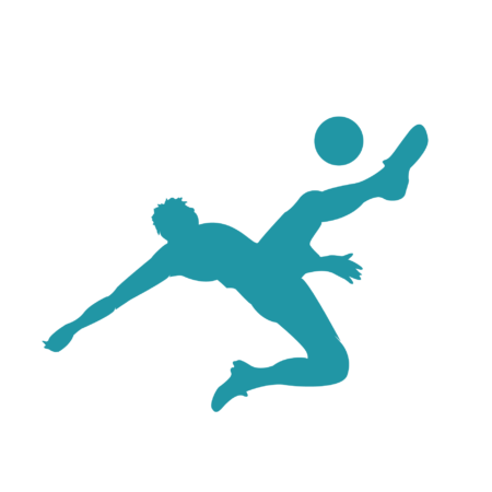 Dekokissen-Set Fussballer Fallrückzieher