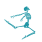 Kinder T-Shirt Skelett Ballett Silhouette