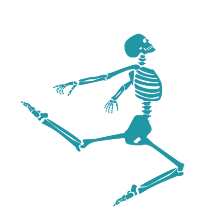 Kinder T-Shirt Skelett Ballett Silhouette