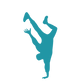 Kinder T-Shirt Breakdance Onehand Silhouette