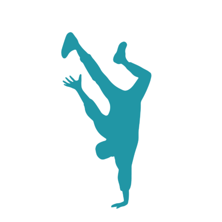 Kinder T-Shirt Breakdance Onehand Silhouette