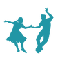 Kinder T-Shirt Tanzendes Paar 1 Silhouette