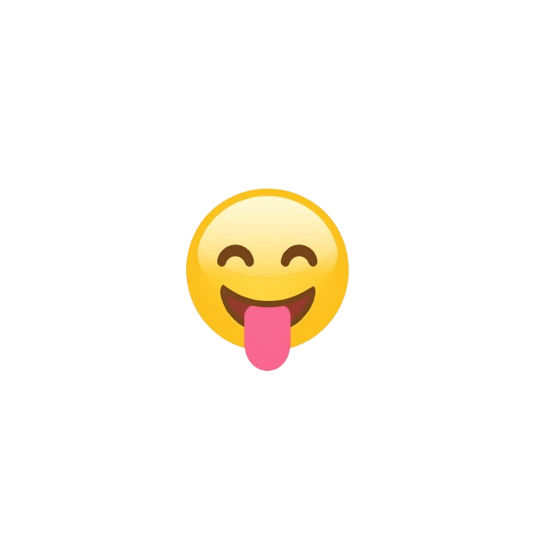 Kinder T-Shirt Funny Emoji Stuck out Tongue