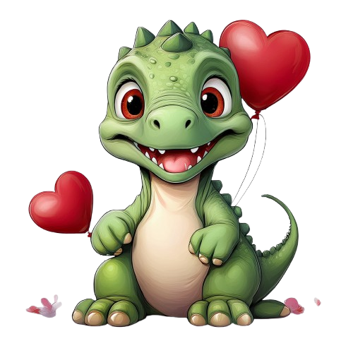 Dekokissen-Set Süsser Dino