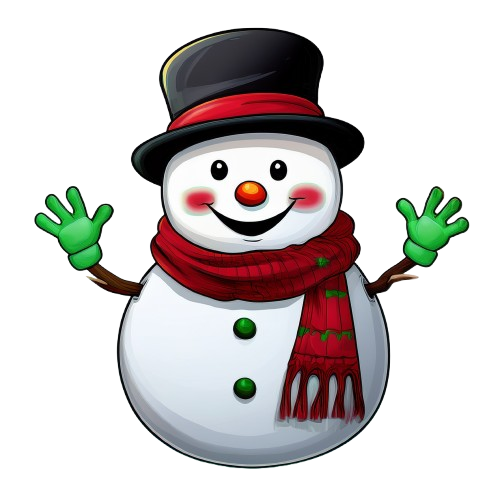 Kinder T-Shirt Lustiger Schneemann Winkt