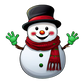 Dekokissen-Set Lustiger Schneemann Winkt