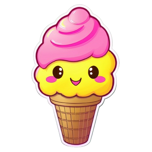Kinder T-Shirt Cute Kawaii Glace