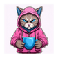 Dekokissen-Set Angry Cat in Hoodie