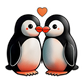 Dekokissen-Set Verliebte Pinguine