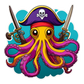 Dekokissen-Set Comic Pirat Octopus