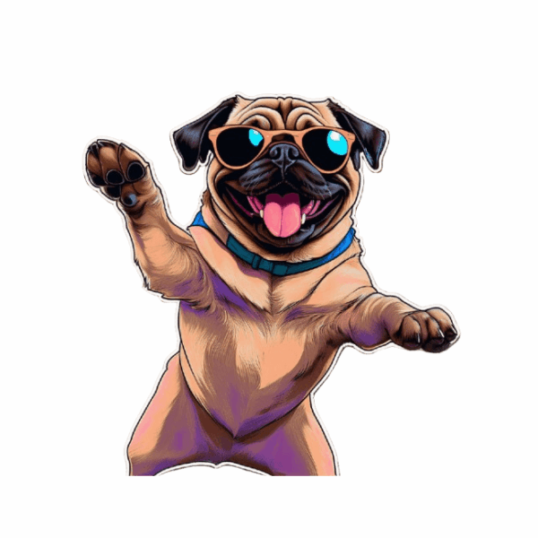 Kinder T-Shirt PugDabbing Dog