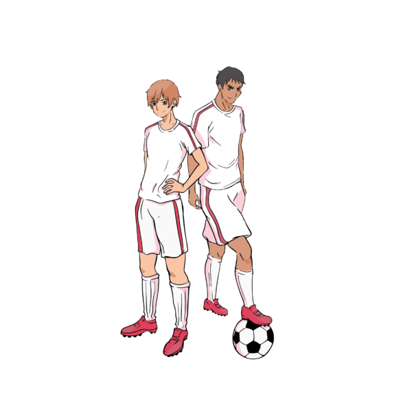 Kinder T-Shirt Anime Soccer Boys