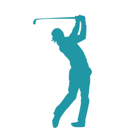 Dekokissen-Set Golf Spieler Silhouette